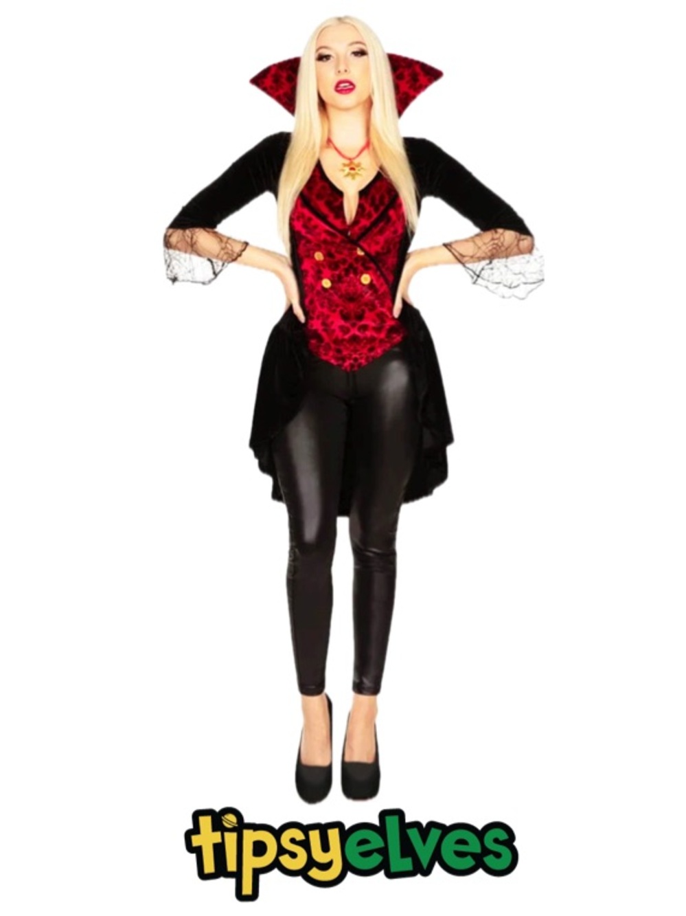 TIPSY ELVES Womenโs Vampire Costume Womenโs Size Medium